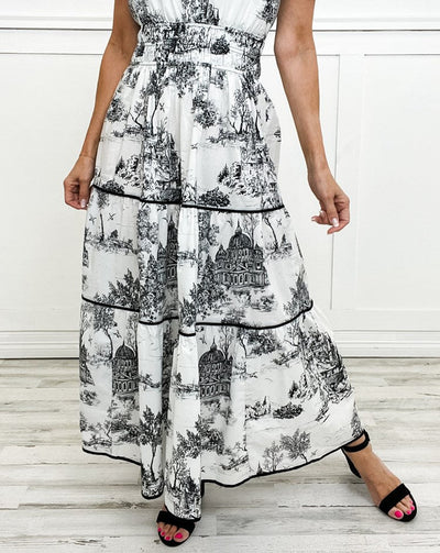 Eliana | Bedrucktes Stufen-Maxikleid – Lässiges Kleid
