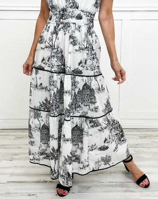 Eliana | Bedrucktes Stufen-Maxikleid – Lässiges Kleid