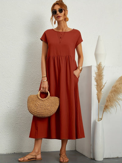 Camille | Maxikleid mit Smok-Details – Lässiges Sommerkleid