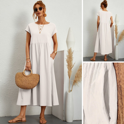 Camille | Maxikleid mit Smok-Details – Lässiges Sommerkleid