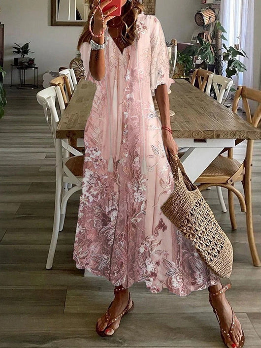 Seraphina | Geblümtes Maxi-Sommerkleid