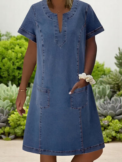 Celeste | Jeans-Kleid in A-Linie – Lässiges Kleid