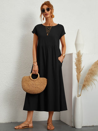 Camille | Maxikleid mit Smok-Details – Lässiges Sommerkleid