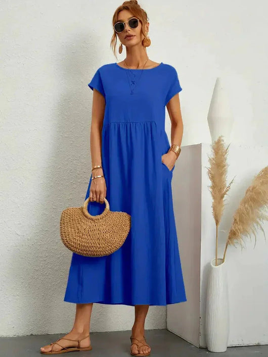 Camille | Maxikleid mit Smok-Details – Lässiges Sommerkleid