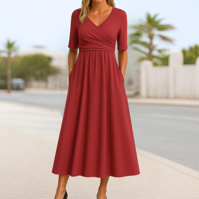 Celeste | Wickel-Midikleid – Elegantes Kleid