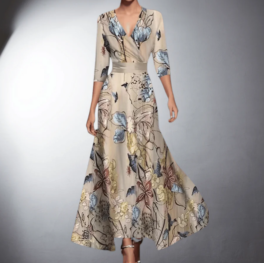 Isadora | Bedrucktes Maxikleid – Elegantes Kleid