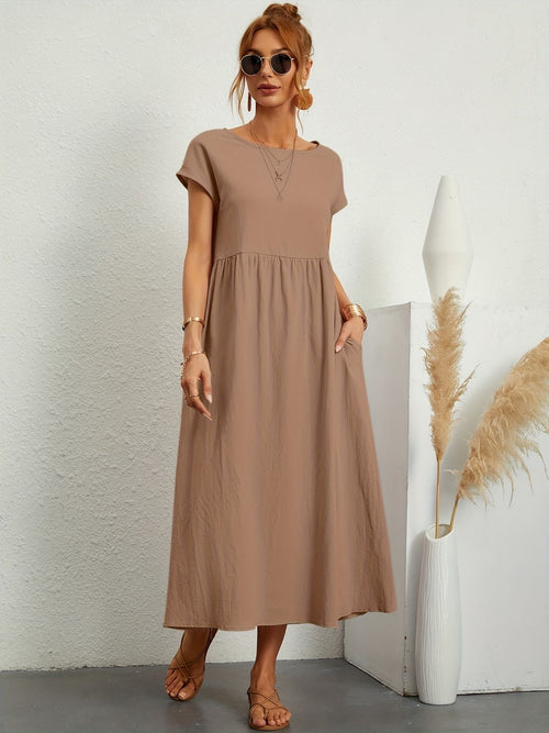 Camille | Maxikleid mit Smok-Details – Lässiges Sommerkleid