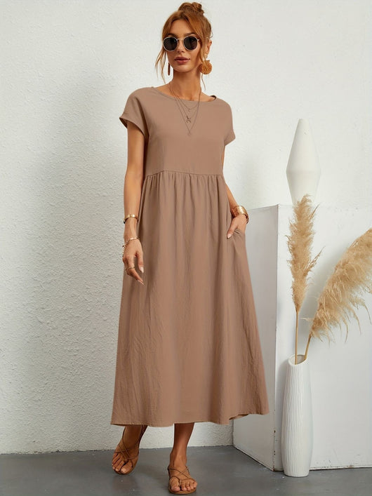 Camille | Maxikleid mit Smok-Details – Lässiges Sommerkleid