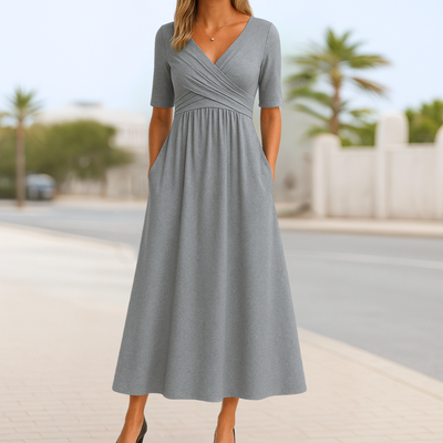 Celeste | Wickel-Midikleid – Elegantes Kleid