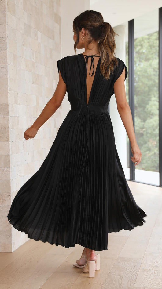 Juliette | Plissiertes Midikleid mit Bindeband – Lässiges Sommerkleid