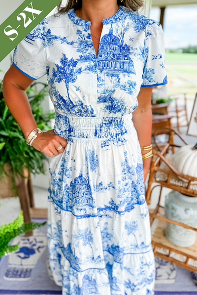 Eliana | Bedrucktes Stufen-Maxikleid – Lässiges Kleid