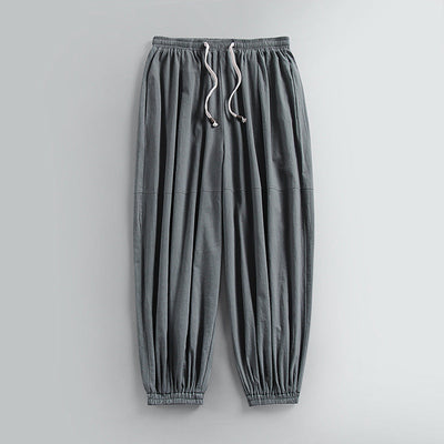 Riviera Weite Leinenhose im Palazzo-Stil