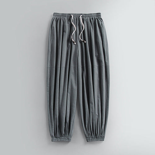 Riviera Weite Leinenhose im Palazzo-Stil