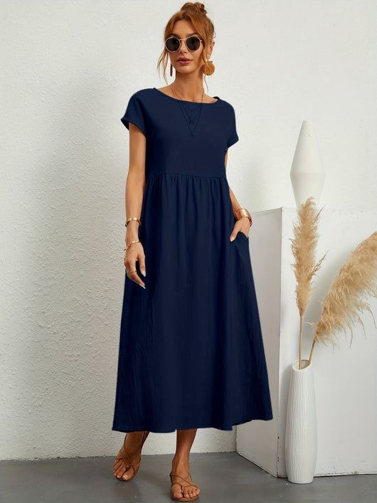 Camille | Maxikleid mit Smok-Details – Lässiges Sommerkleid