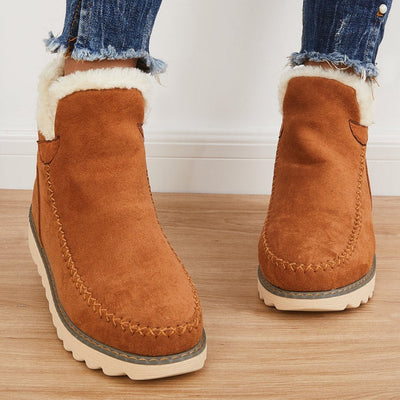 Elfriede | Damen Slip On Stiefeletten Mit Plateau Und Nahtdetails