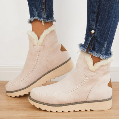 Elfriede | Damen Slip On Stiefeletten Mit Plateau Und Nahtdetails