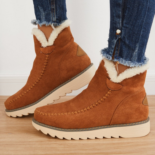 Elfriede | Damen Slip On Stiefeletten Mit Plateau Und Nahtdetails