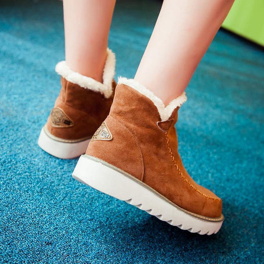 Elfriede | Damen Slip On Stiefeletten Mit Plateau Und Nahtdetails