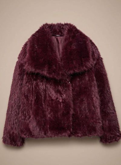 Marie | Kunstpelzmantel Damen Flauschiger Kurzmantel Herbstmode