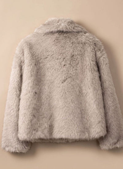Marie | Kunstpelzmantel Damen Flauschiger Kurzmantel Herbstmode