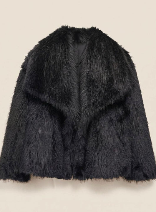 Marie | Kunstpelzmantel Damen Flauschiger Kurzmantel Herbstmode