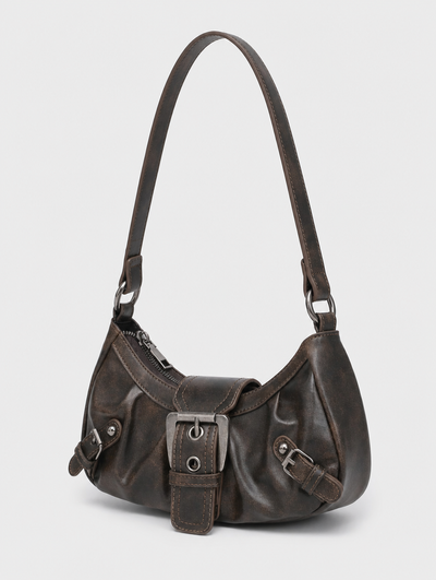 Locksley Buckle Baguette in coffee brown