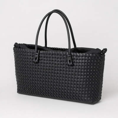 Ludgate Woven Tote in black