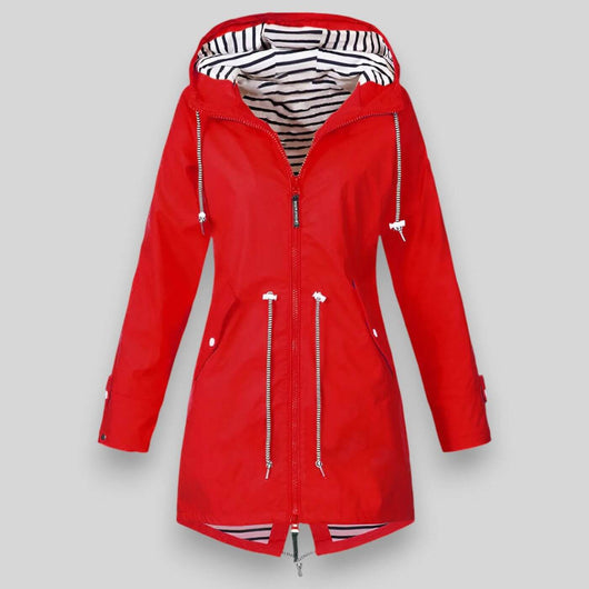 Lena | Damen Winterjacke mit Kapuze und Reißverschlüssen