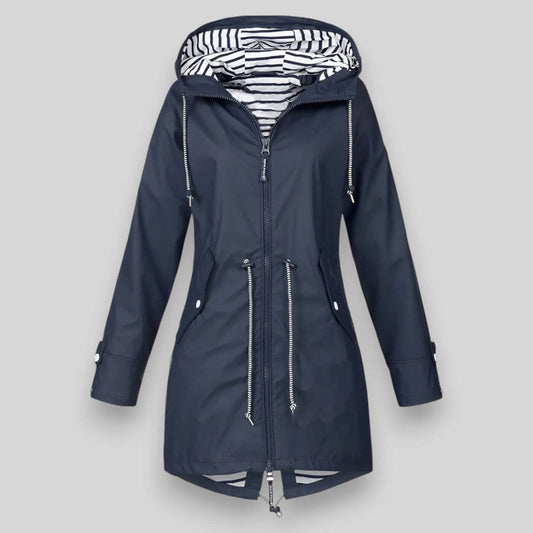 Lena | Damen Winterjacke mit Kapuze und Reißverschlüssen