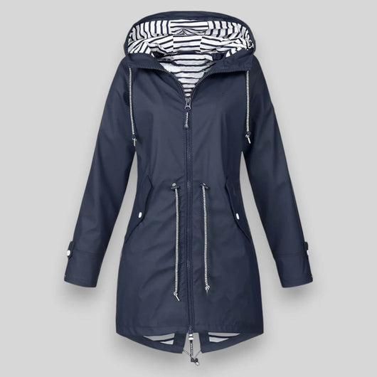 Lena | Damen Winterjacke mit Kapuze und Reißverschlüssen