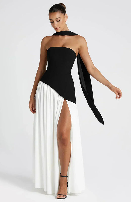 Johanna | Damen Asymmetrisches Maxi Kleid für Hochzeitsgäste