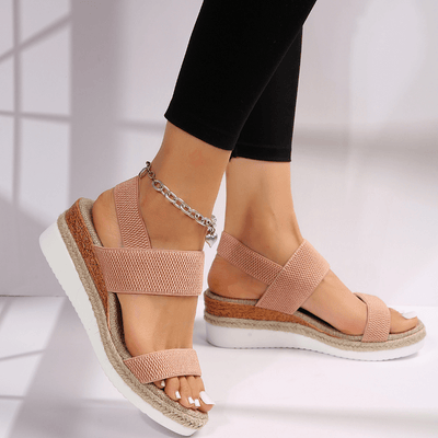 Emilia | Damen Orthopädische Kreuzriemen Plattform Sandalen