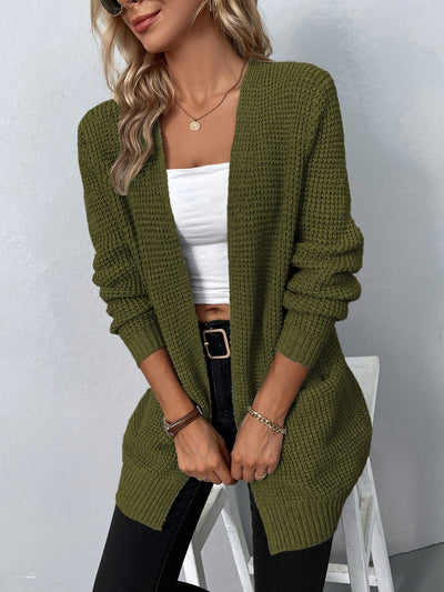 Doris | Damen Langärmlige Strickjacke mit offener Vorderseite