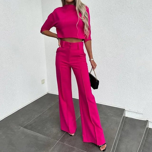 Verena | Damen Zweiteiliges Hosen-Set mit langärmligem Oberteil