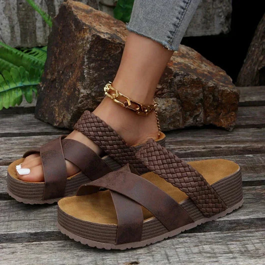 Daniela | Damen Plattform Slide Sandalen