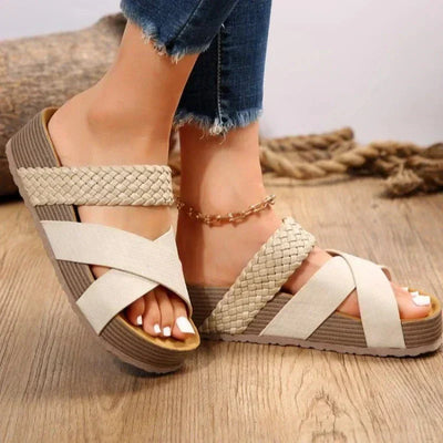 Daniela | Damen Plattform Slide Sandalen