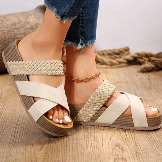 Daniela | Damen Plattform Slide Sandalen