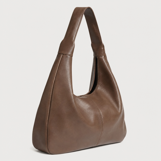 Netherby Crescent Bag in coffee brown