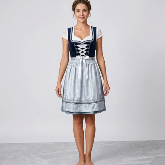 Elfriede | Oktoberfest Dirndl Kleid Damen Rüschenbluse Schürze Trachtenkleid