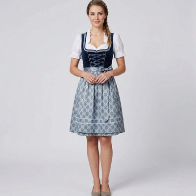 Elfriede | Oktoberfest Dirndl Kleid Damen Rüschenbluse Schürze Trachtenkleid