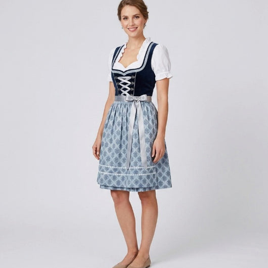 Elfriede | Oktoberfest Dirndl Kleid Damen Rüschenbluse Schürze Trachtenkleid