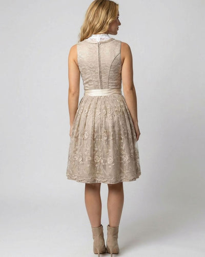 Leonie | Oktoberfest Dirndl Kleid Damen Spitzenbluse Blumenstickerei Trachtenkleid