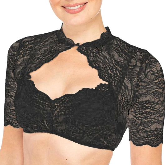 Annika | Oktoberfest Dirndlbluse Damen Elegante Spitzen-Trachtenbluse