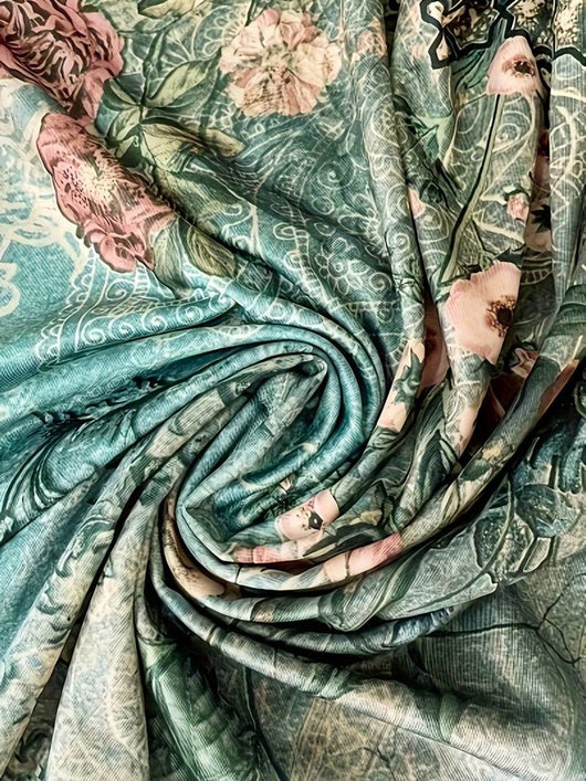 Nora | Ärmelloses V-Ausschnitt Kleid mit buntem Kunstdruck Minikleid