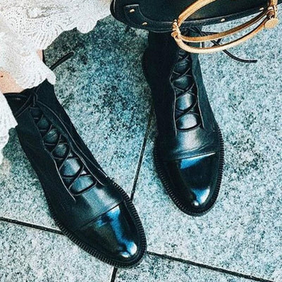 Greta | Stiefel Damen Schnürstiefel Echtleder Wasserdicht Winterstiefel