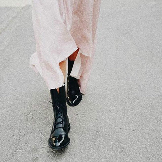 Greta | Stiefel Damen Schnürstiefel Echtleder Wasserdicht Winterstiefel