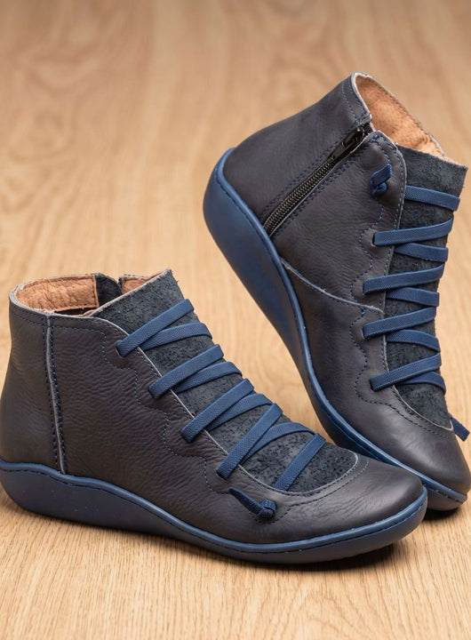 Johanna | Stiefeletten Damen Wasserdichte Schnürstiefeletten mit Reißverschluss