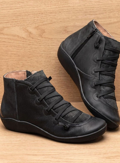 Johanna | Stiefeletten Damen Wasserdichte Schnürstiefeletten mit Reißverschluss