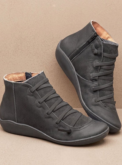Johanna | Stiefeletten Damen Wasserdichte Schnürstiefeletten mit Reißverschluss