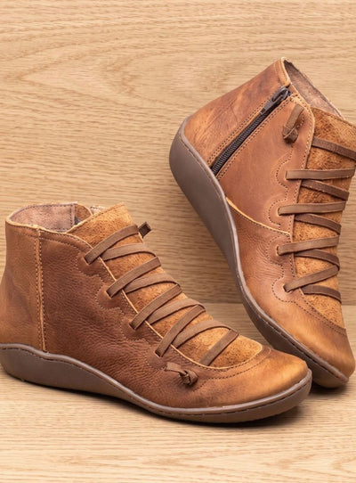Johanna | Stiefeletten Damen Wasserdichte Schnürstiefeletten mit Reißverschluss